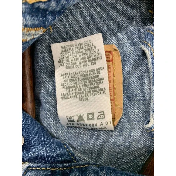 Levi Strauss Signature Denim Blue Jean Youth Button-up Jacket Large (L) - Picture 4 of 13